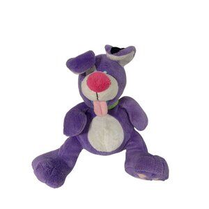 Nuby Plush Purple Dog 10.5 in Tall Stuffed Animal Toy Puppy